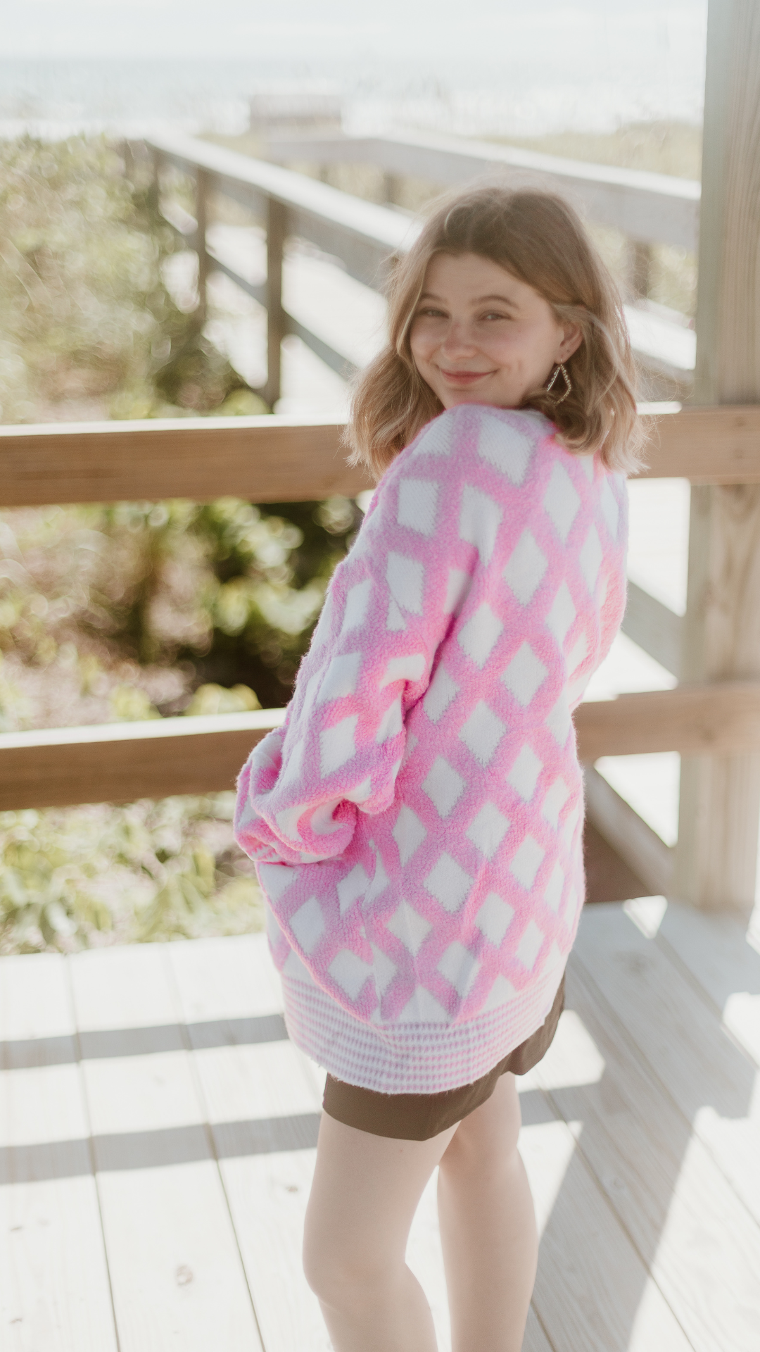 Dreamer's Cardigan in Pink