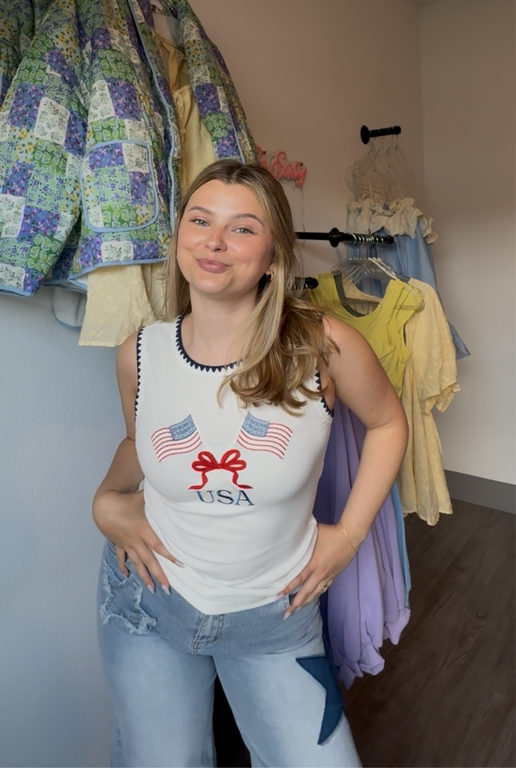 All American Embroidered Tank