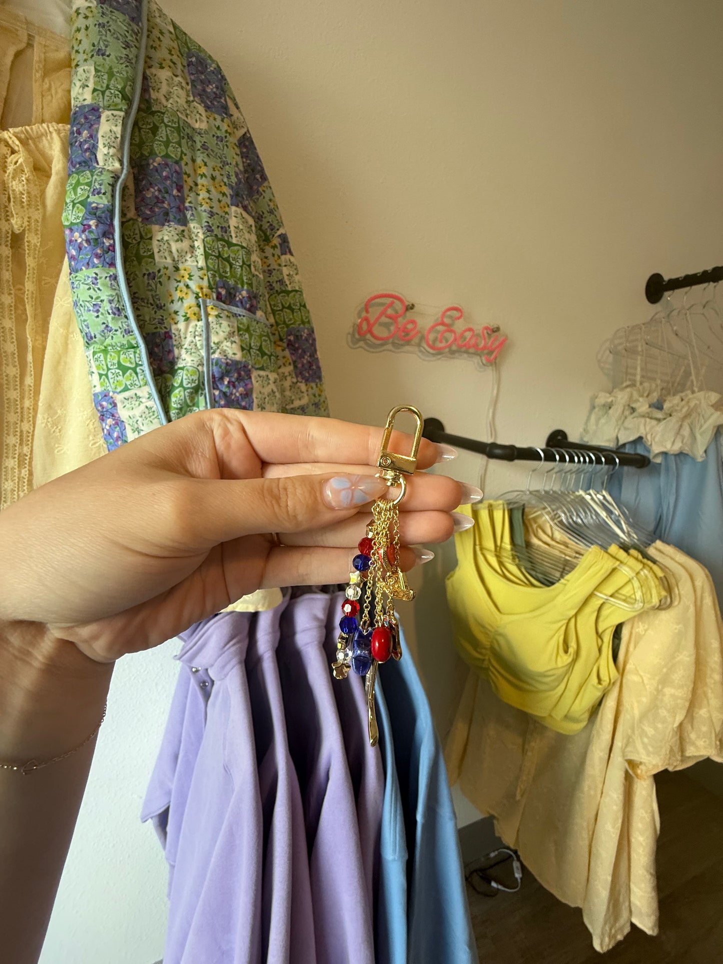 USA Preppy Keychain Bag Charm