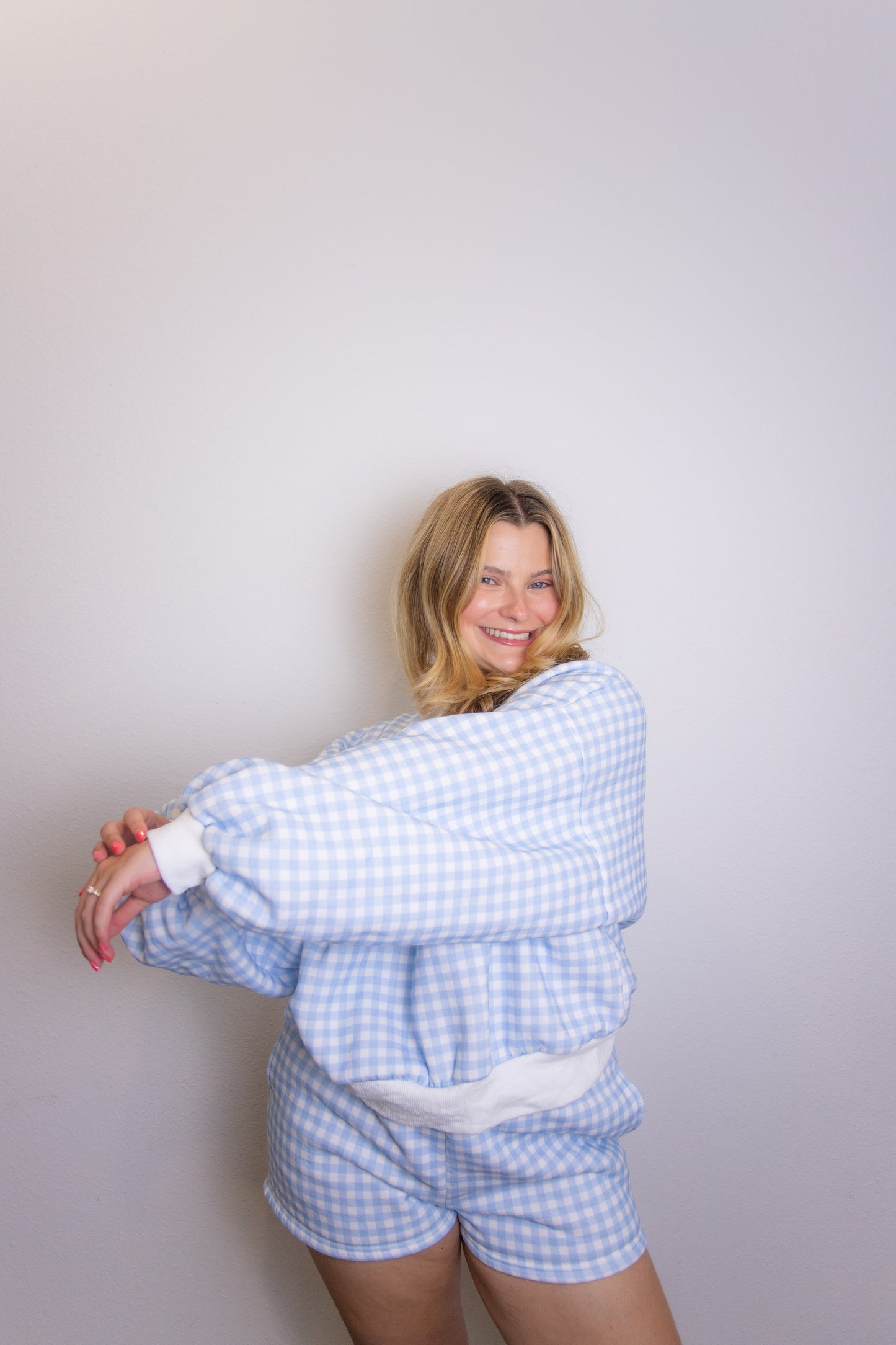 Gingham Blue Set