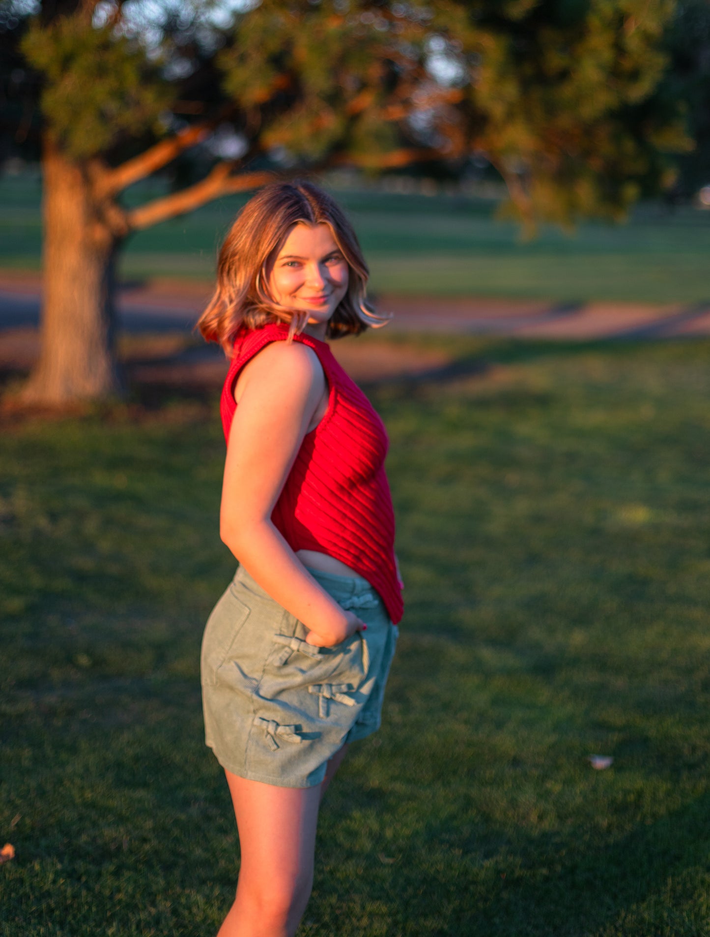 Bow Shorts in Sage