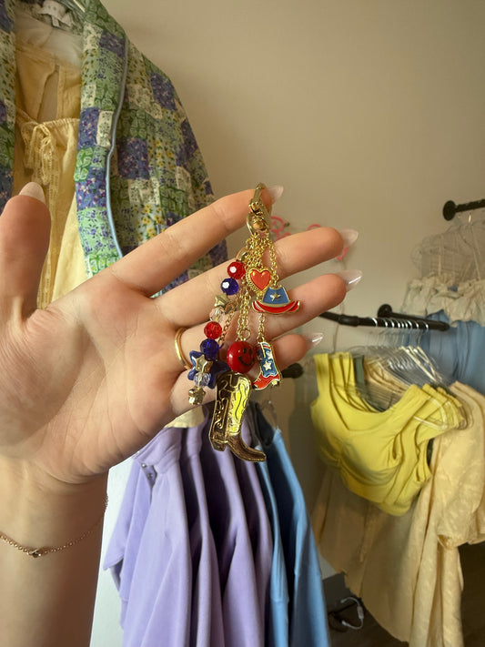 USA Preppy Keychain Bag Charm