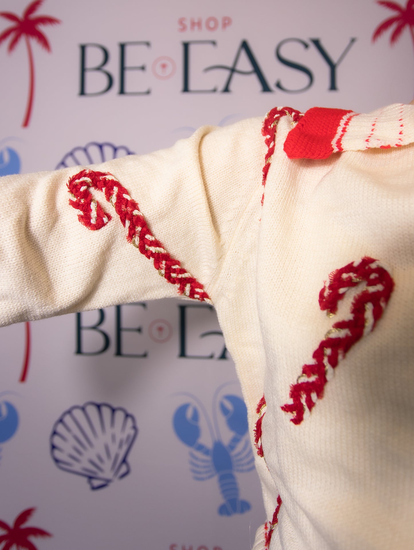 Holiday Candy Cane Sweater