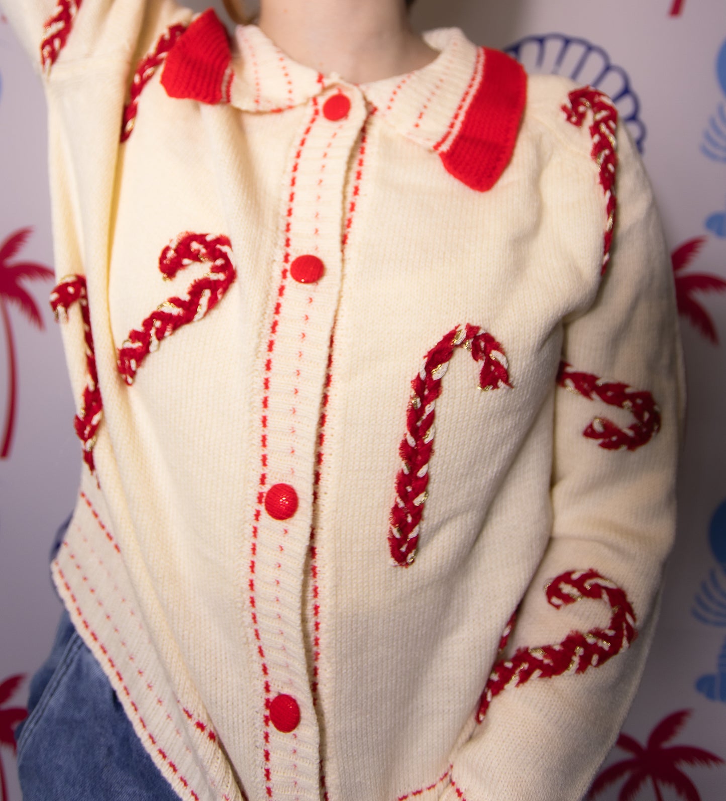 Holiday Candy Cane Sweater