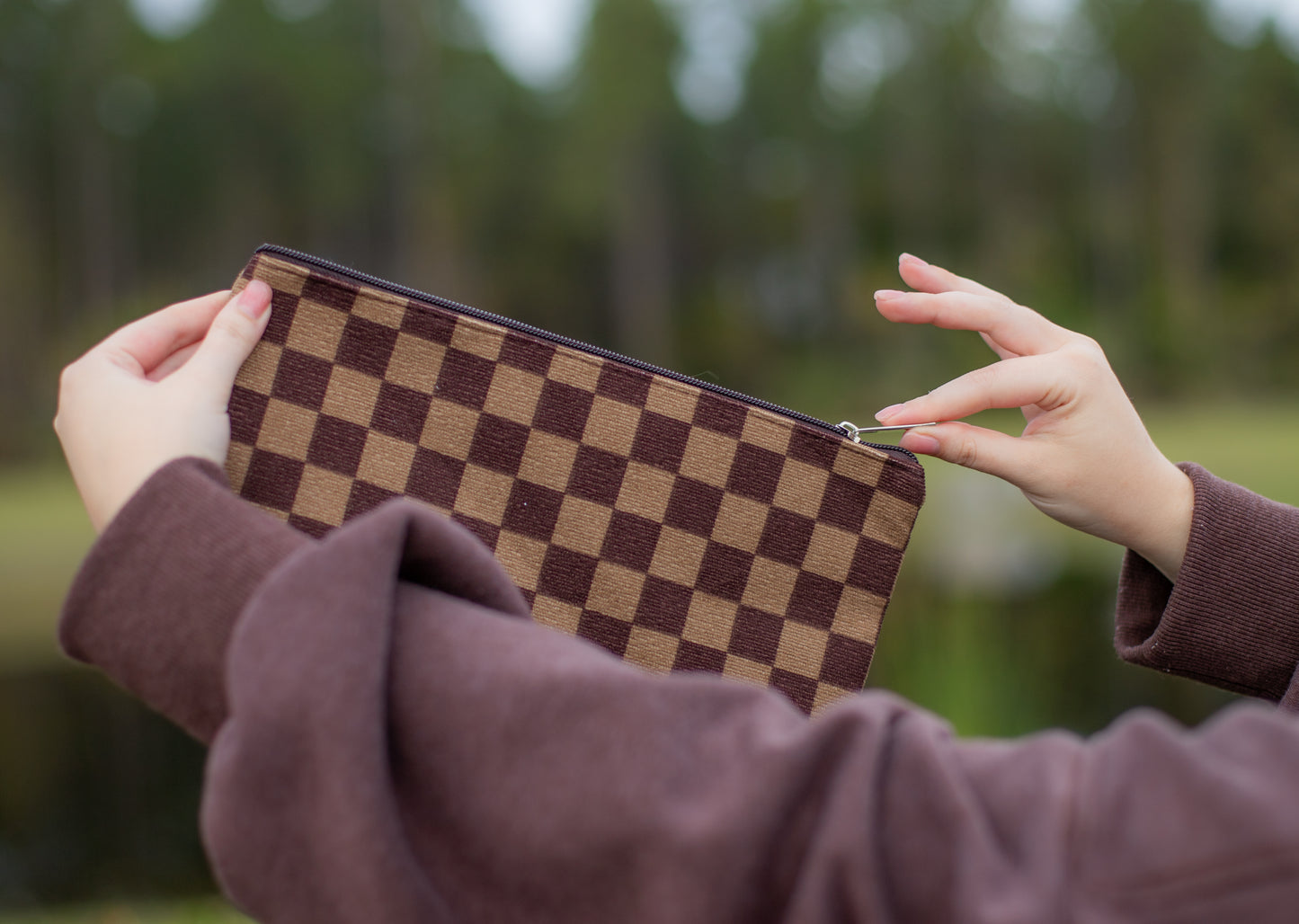 Mocha Latte Zipper Pouch