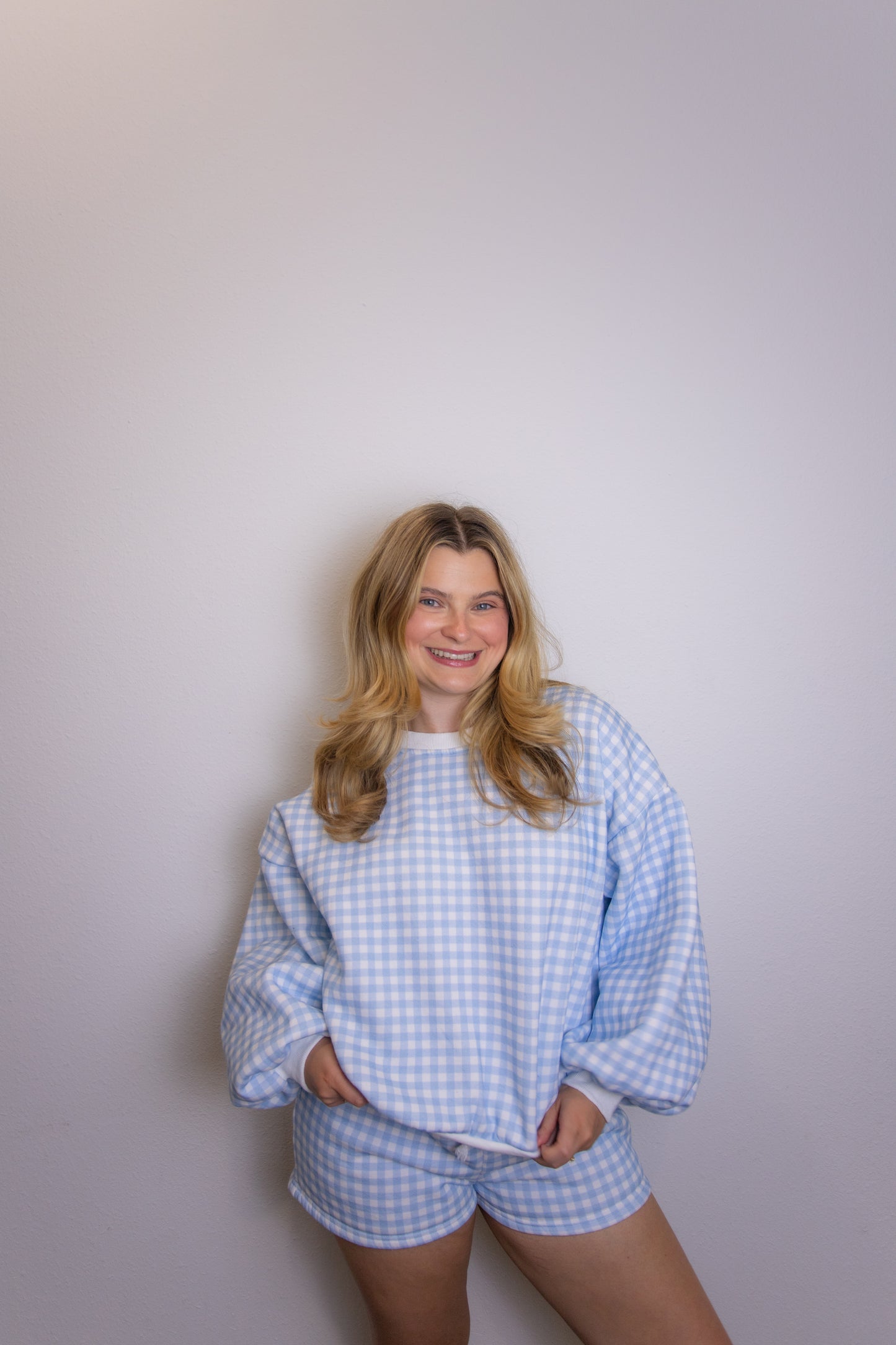 Gingham Blue Set