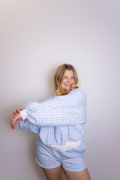 Gingham Blue Set