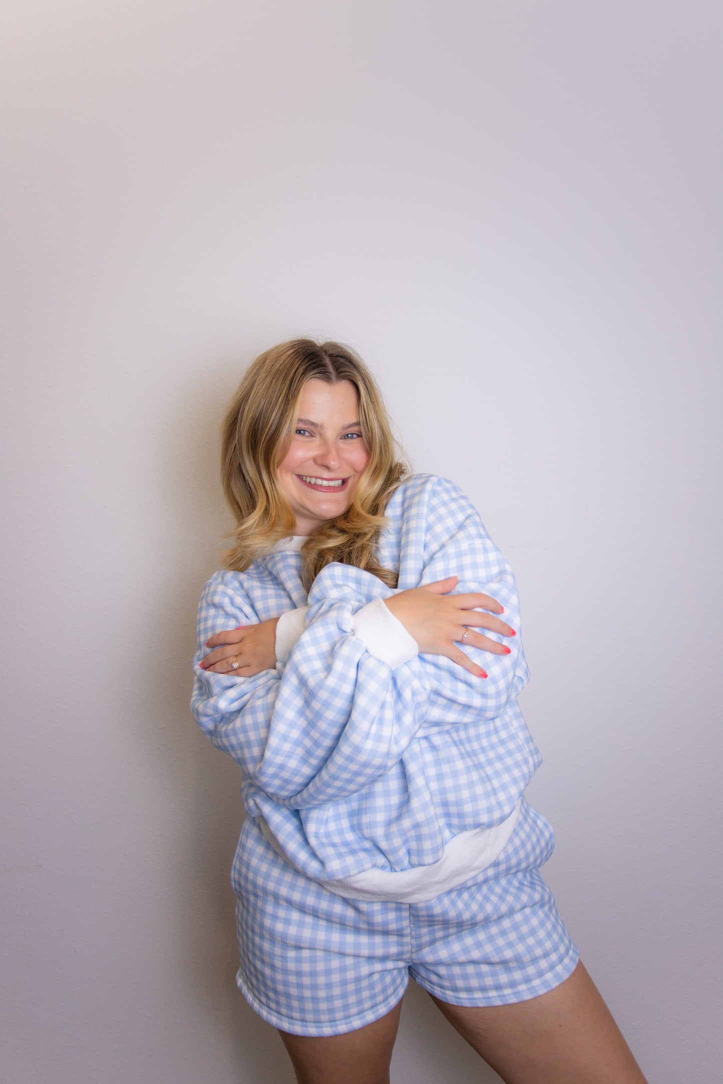 Gingham Blue Set