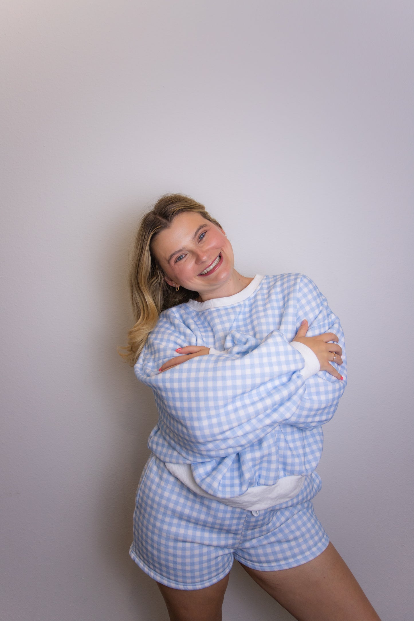 Gingham Blue Set