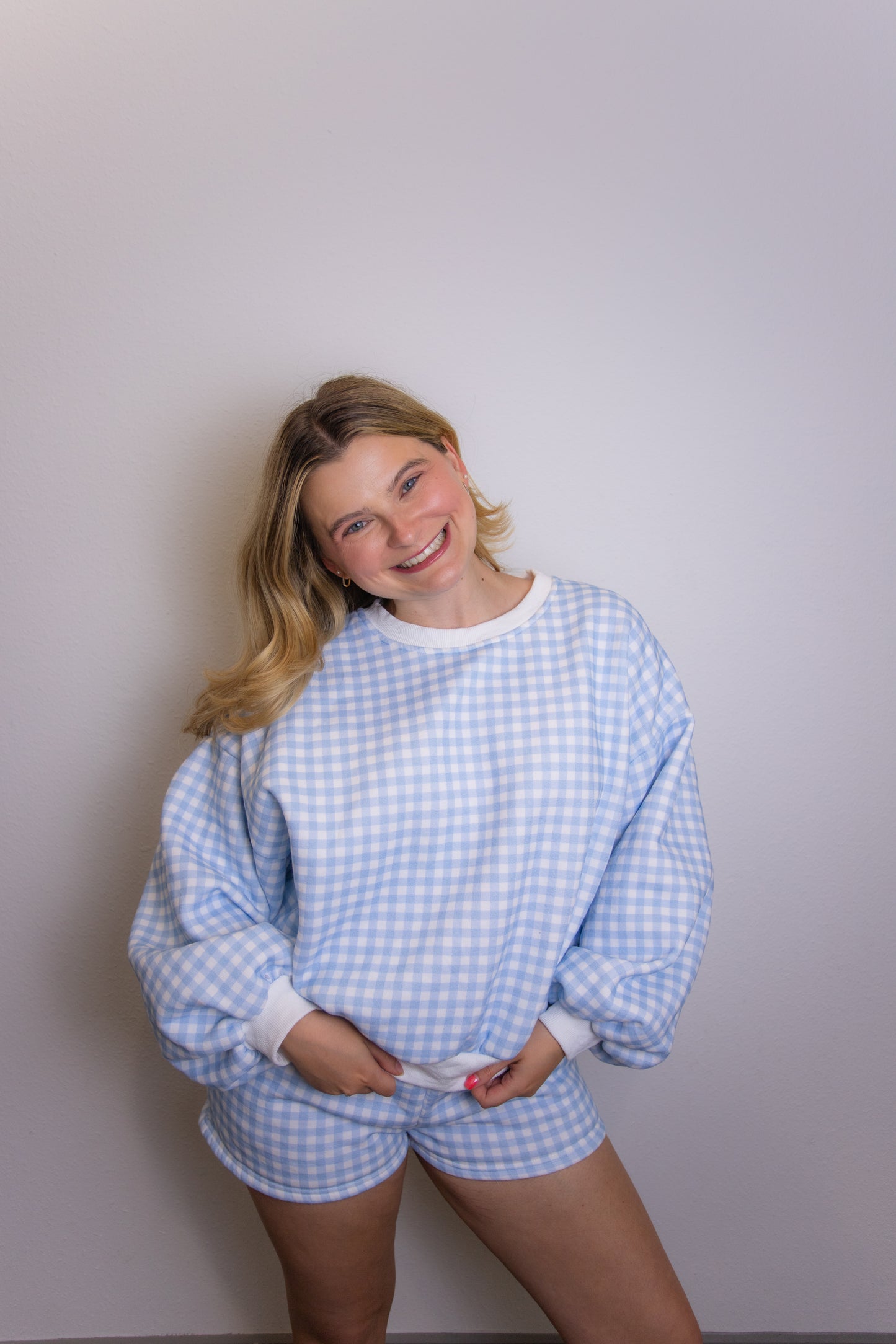 Gingham Blue Set