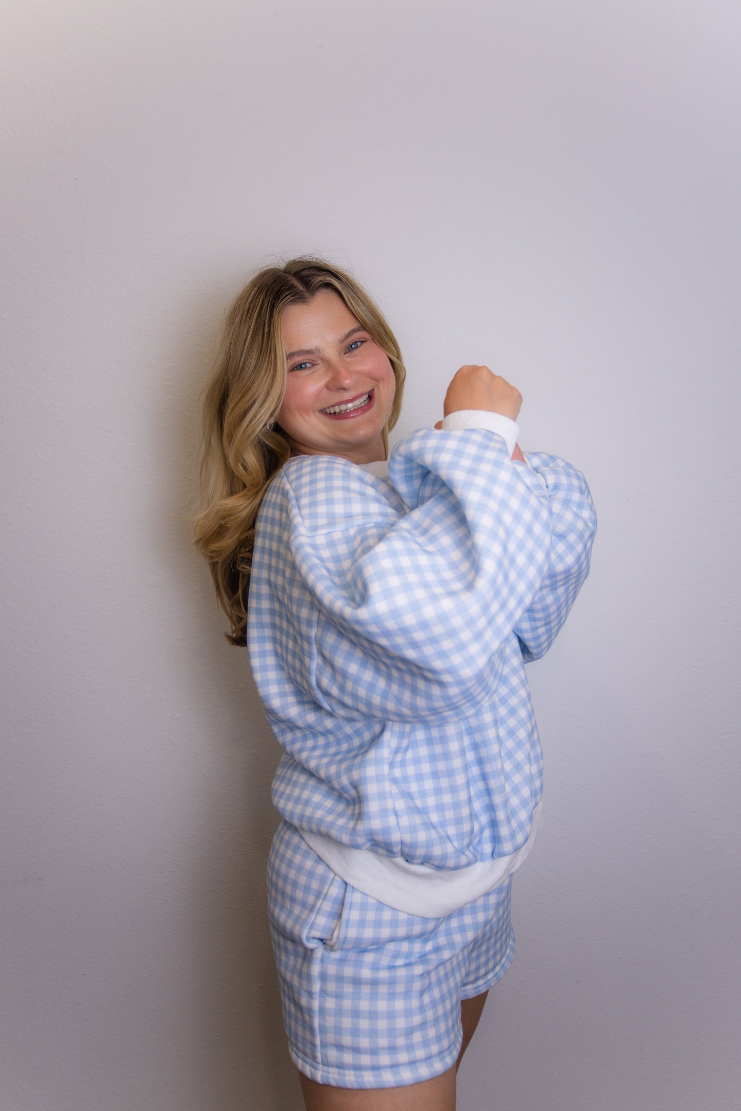 Gingham Blue Set